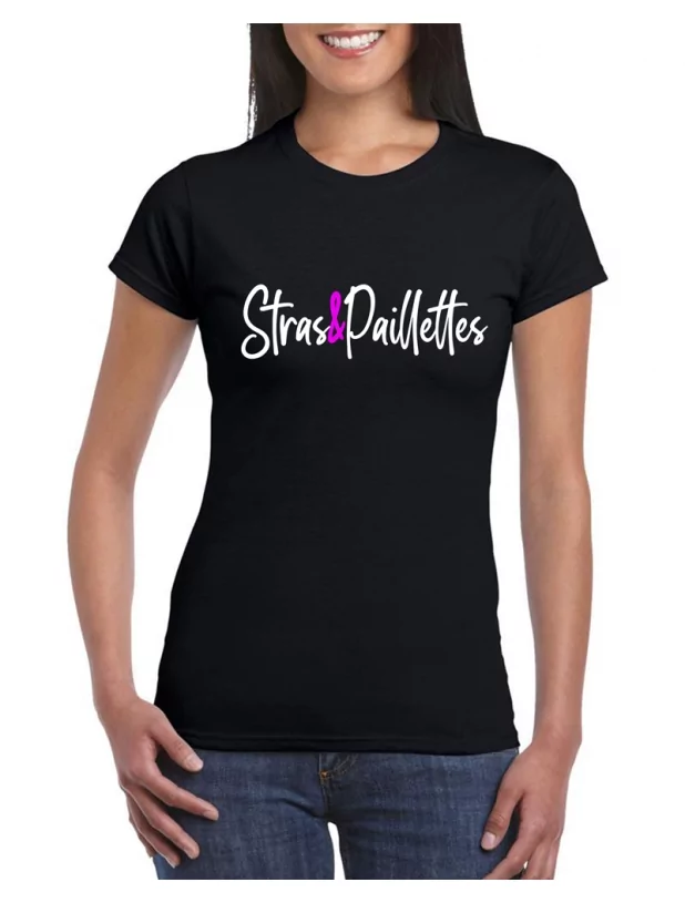 Tshirt Femme Stras & Paillettes modèle 3 de stras & paillettes sur Scredboutique.com