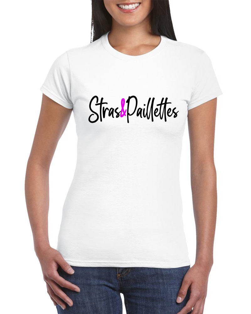 Tshirt Femme Stras & Paillettes modèle 3 de stras & paillettes sur Scredboutique.com