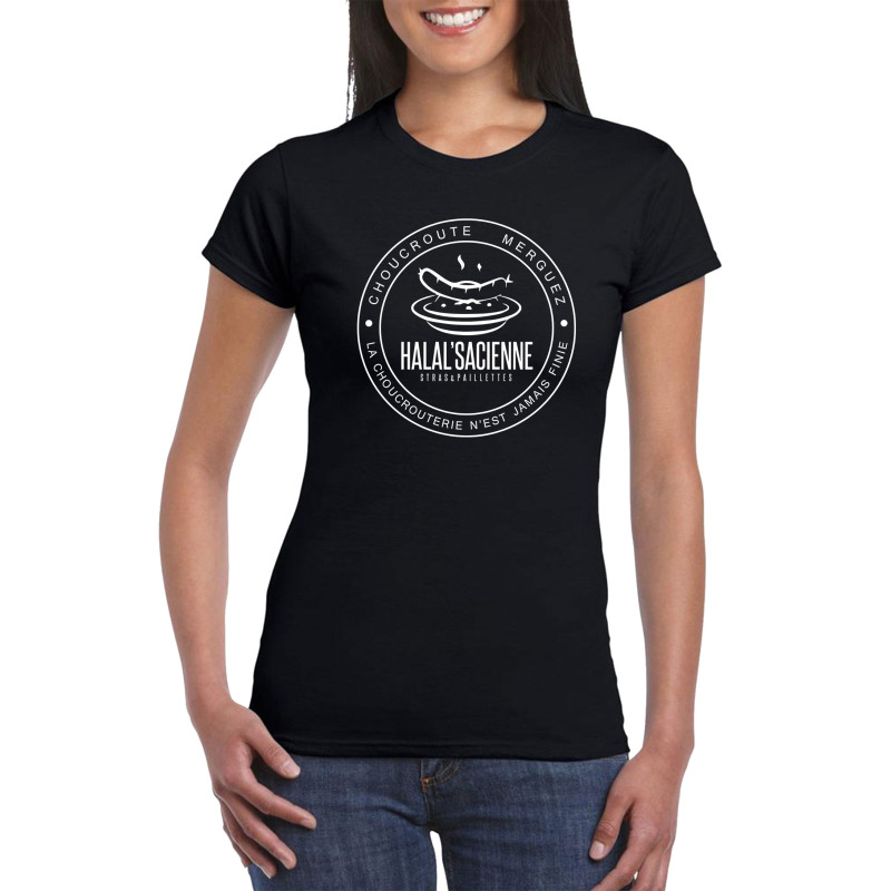 Tshirt Femme Stras & Paillettes modèle 4 Halalsacienne