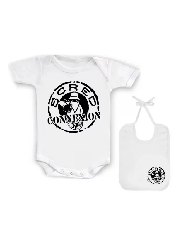 Pack Body + Bavoir Scred Connexion Classico de scred connexion sur Scredboutique.com