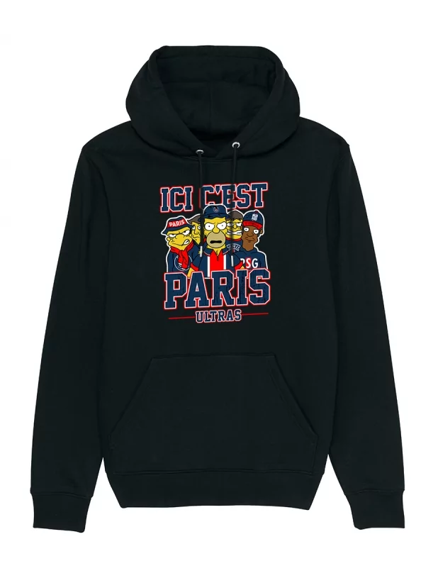 Sweat Capuche  Simpsons Hooligans - Lutèce Football Club de amadeus sur Scredboutique.com