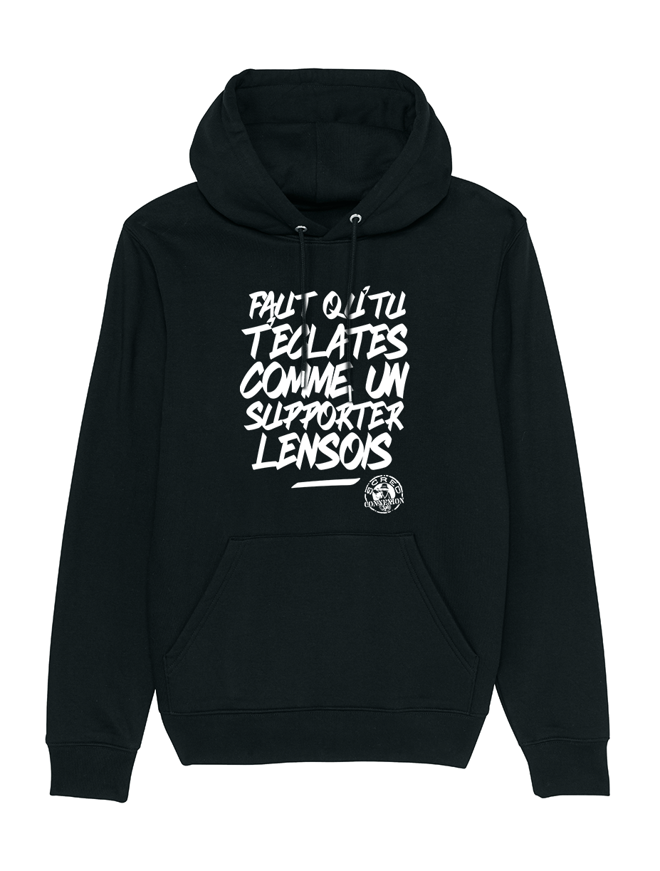 Sweat Capuche Supporters Lensois de scred connexion sur Scredboutique.com
