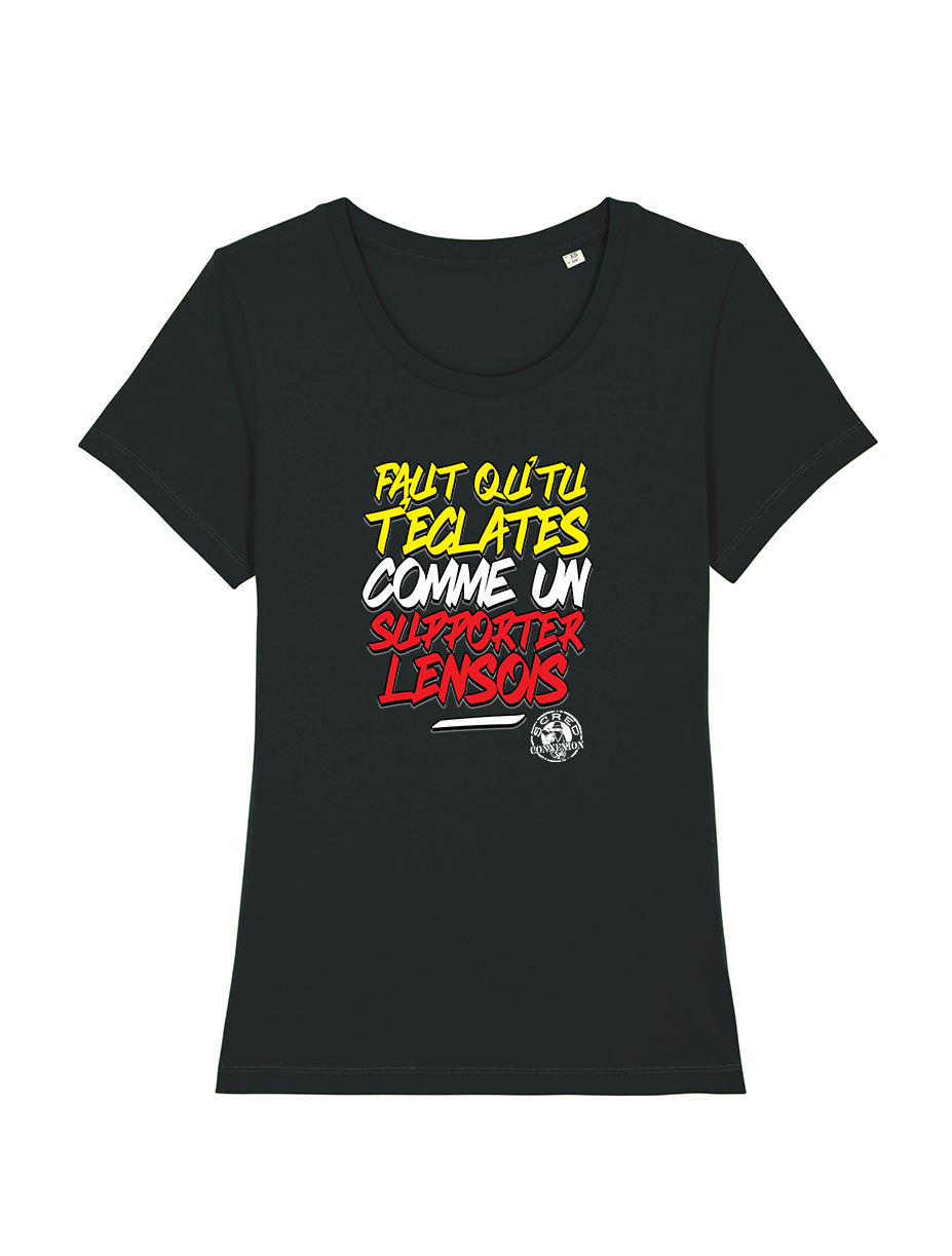 Tshirt femme Supporters Lensois couleur de scred connexion sur Scredboutique.com