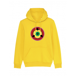 Sweat Capuche Weedjutsu  Rouge Jaune Vert de weedjutsu sur Scredboutique.com