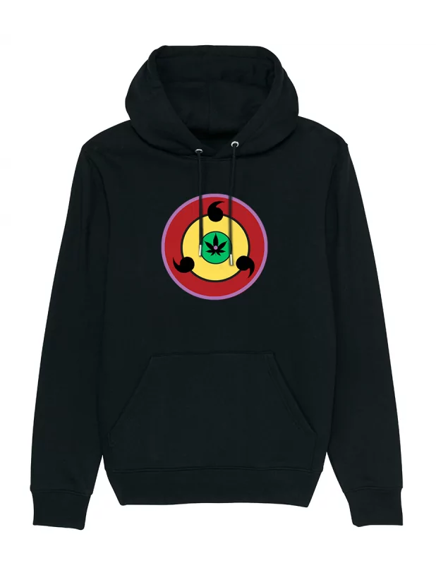 Sweat Capuche Weedjutsu  Rouge Jaune Vert de weedjutsu sur Scredboutique.com
