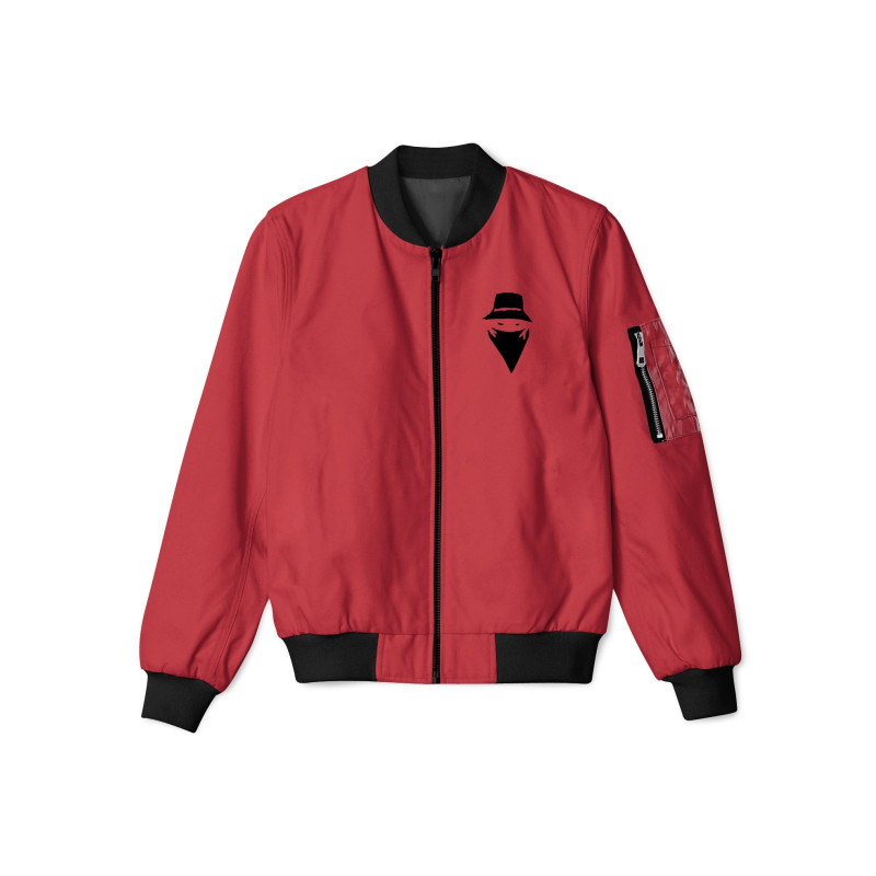 Bombers Matelassé Classico Bordeaux logo Noir