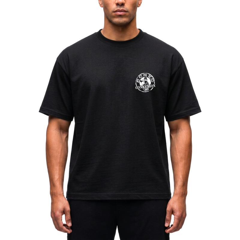 t shirt et maillot de la scred connexion couleur noir visage blanc