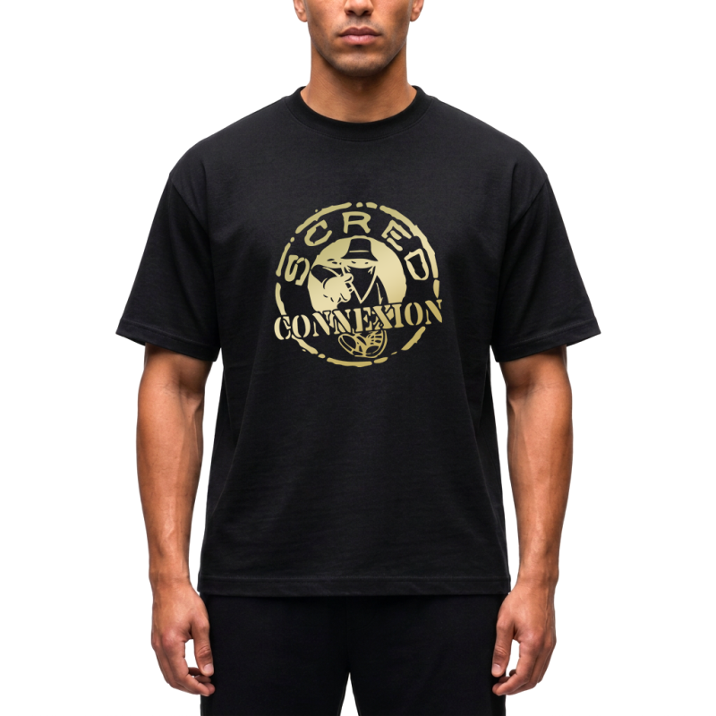 Tshirt Noir Classico Or