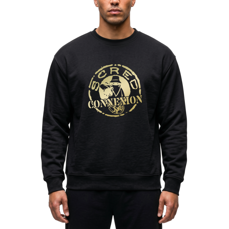 Sweat Noir Classico Or