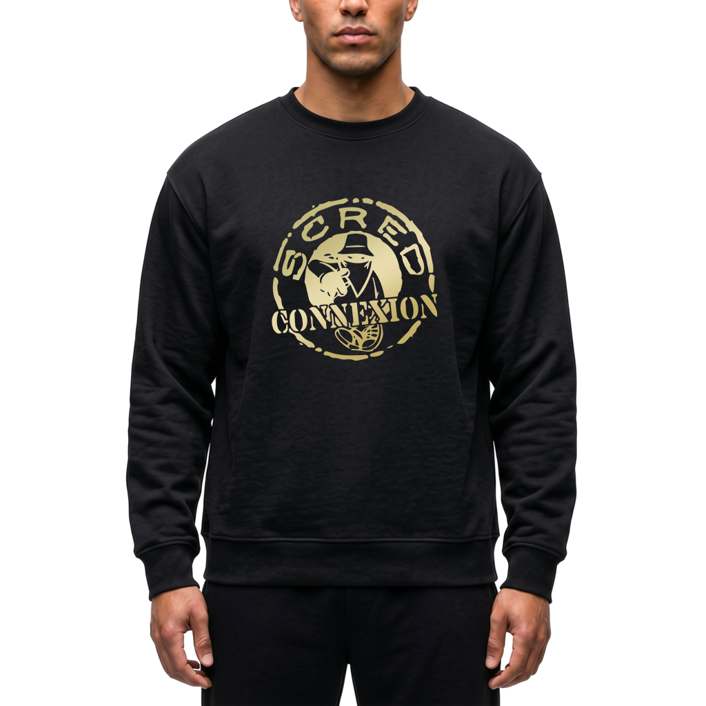 Sweat Noir Classico Or