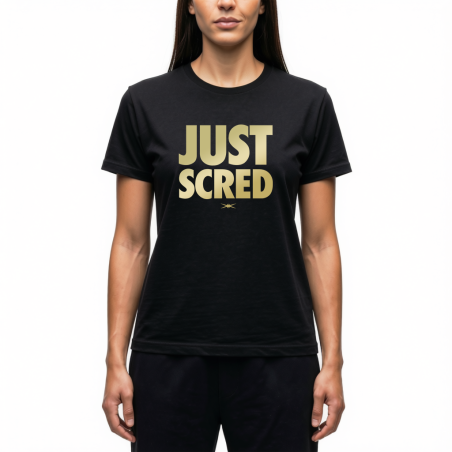Tshirt Femme Noir Just Scred Or