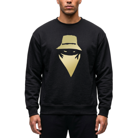 Sweat Noir Visage Or