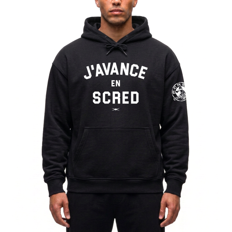 Sweat Capuche J'avance en Scred