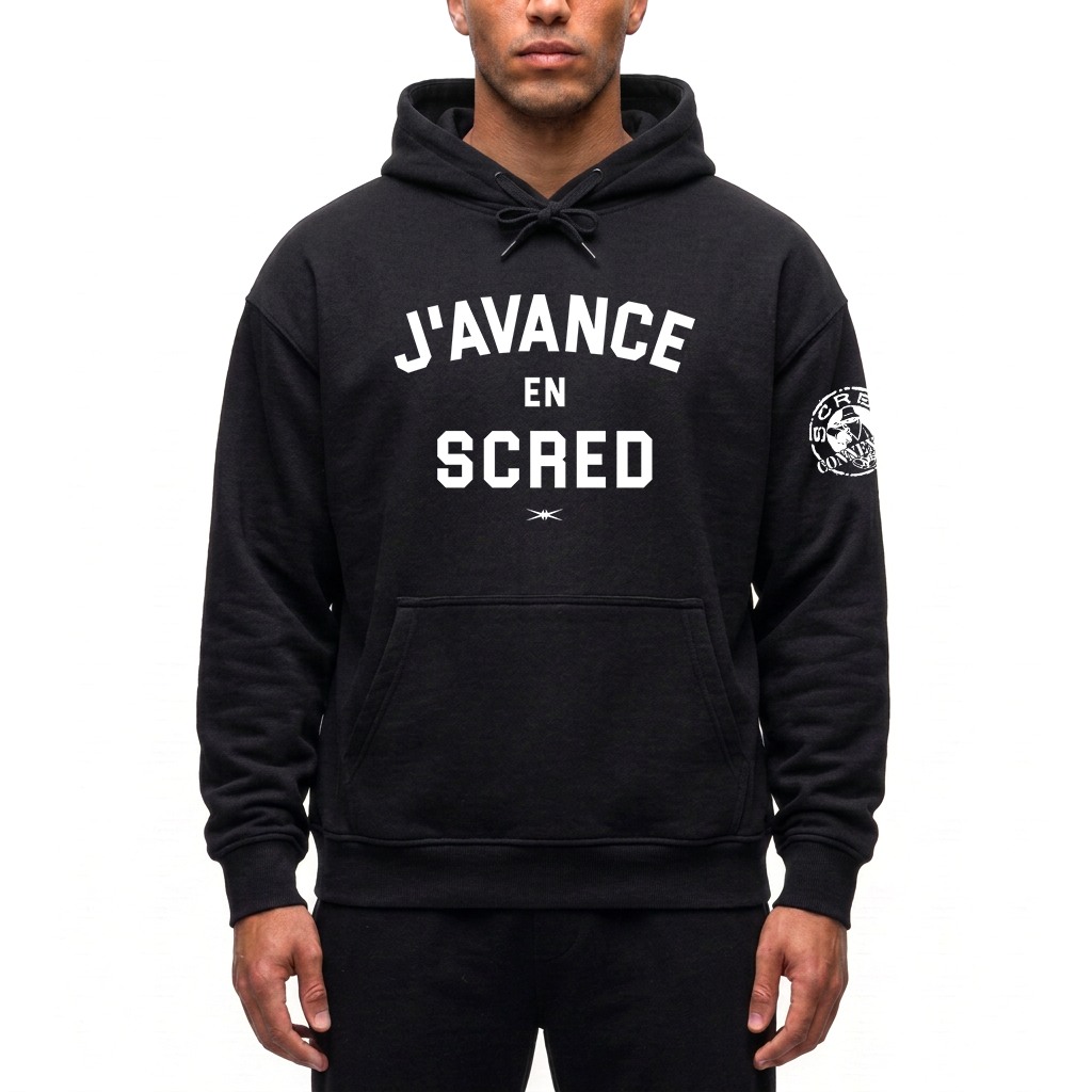 Sweat Capuche J'avance en Scred