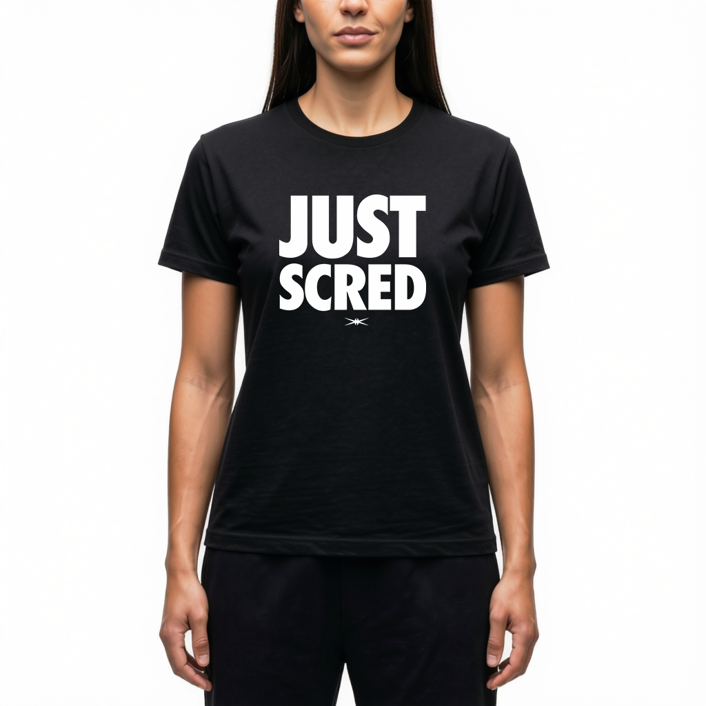 Tee-shirt  femme " Just Scred " noir