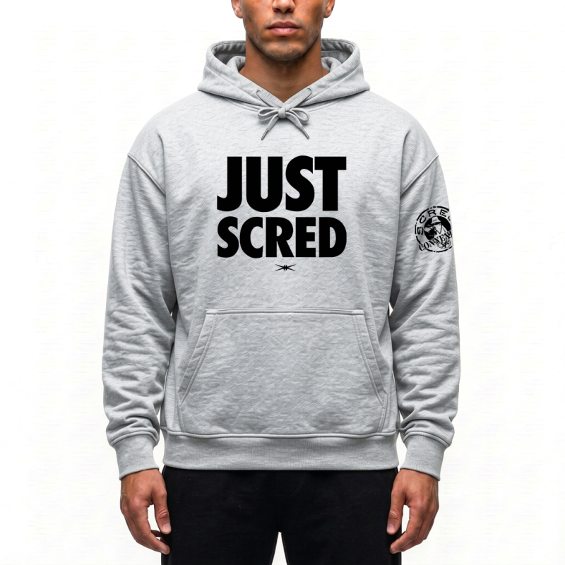 sweat shirt capuche classico de la scred connexion couleur noir logo or