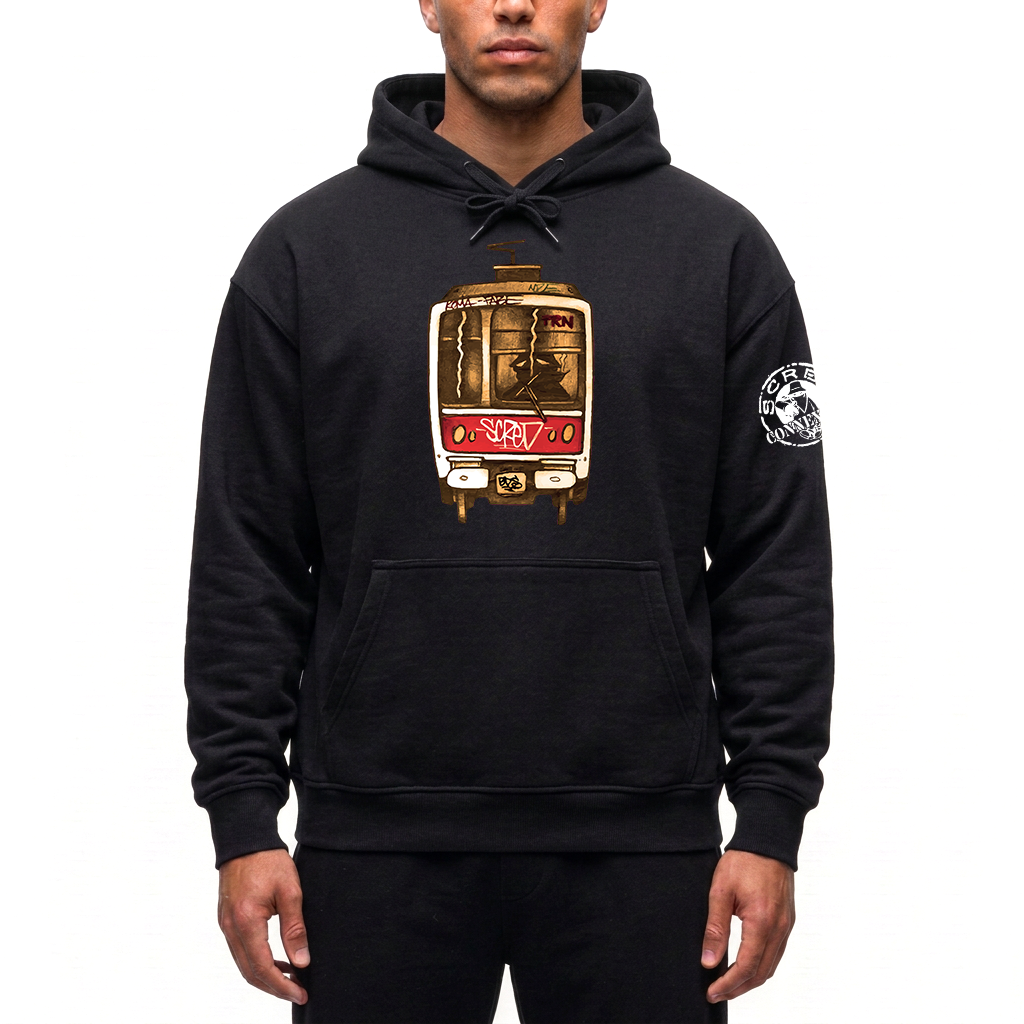 Sweat Capuche Samouraide Noir / Scred Boutique - Jamais dans la Tendance