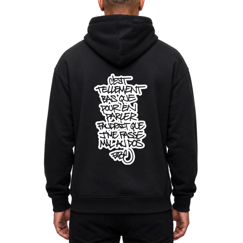 Sweat Capuche Tellement Bas Noir / Scred Boutique - Jamais dans la Tendance