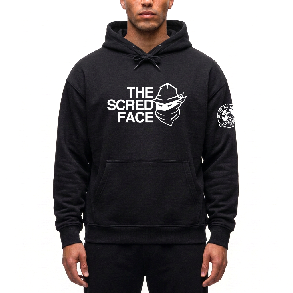 Sweat Capuche Noir The Scred Face