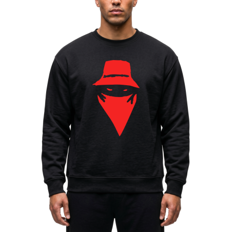Sweat Col rond Visage impression daim / Scred Boutique - Jamais dans la Tendance 