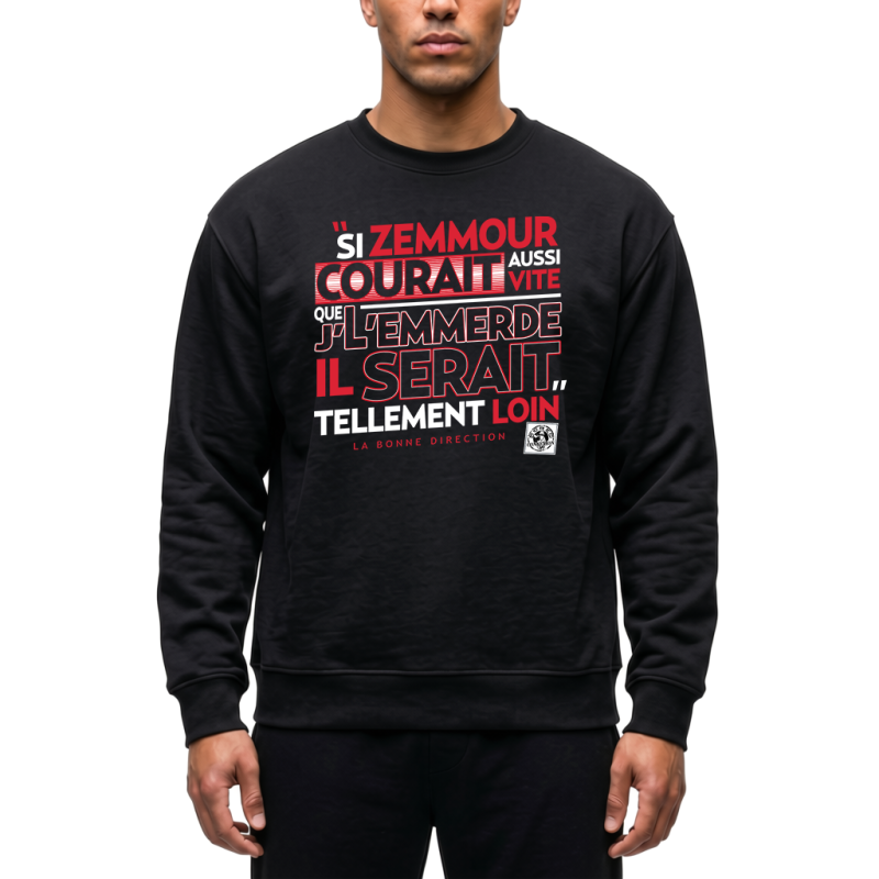 Sweat Scred Connexion Si Zemmour courrait... rouge