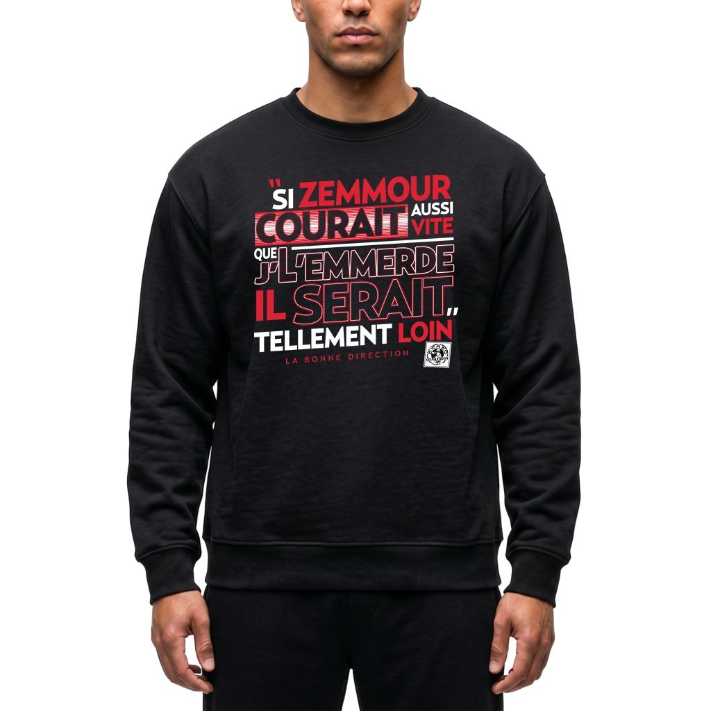 Sweat Scred Connexion Si Zemmour courrait... rouge