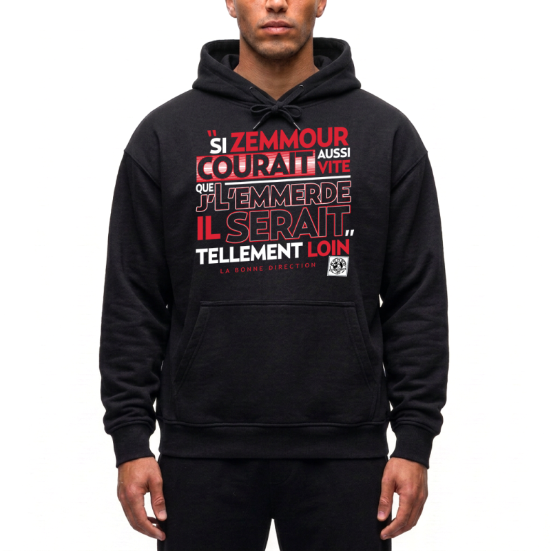 Sweat Capuche Scred Connexion Si Zemmour courrait... rouge
