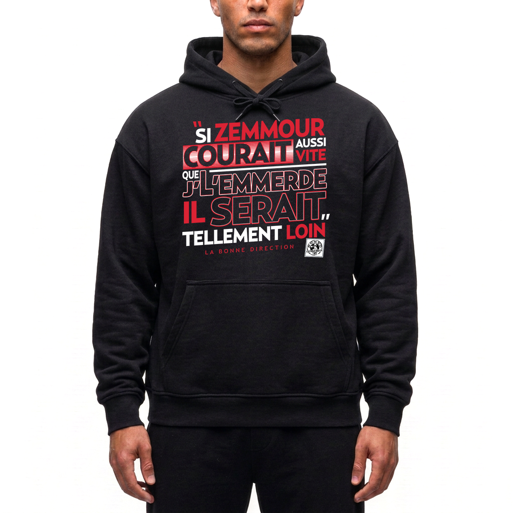 Sweat Capuche Scred Connexion Si Zemmour courrait... rouge