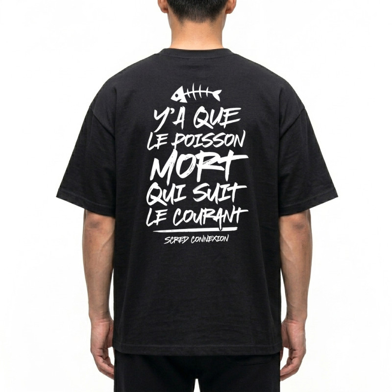 Tshirt Oversize Scred - Poisson Mort Dos