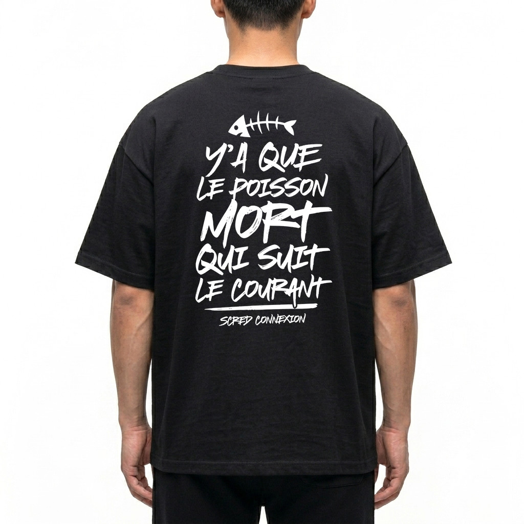 Tshirt Oversize Scred - Poisson Mort Dos