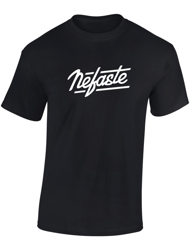 Tee-shirt Nefaste noir logo blanc