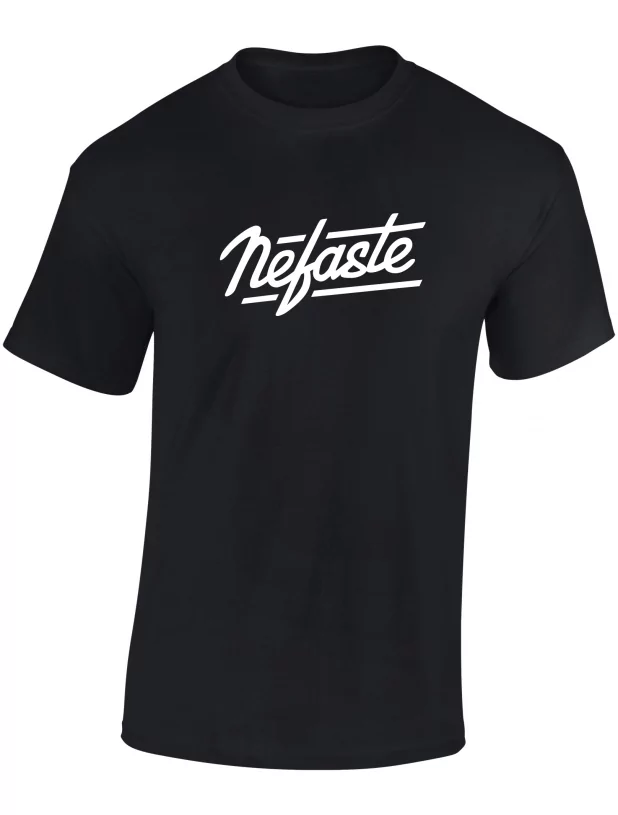Tee-shirt Nefaste noir logo blanc de nefaste sur Scredboutique.com