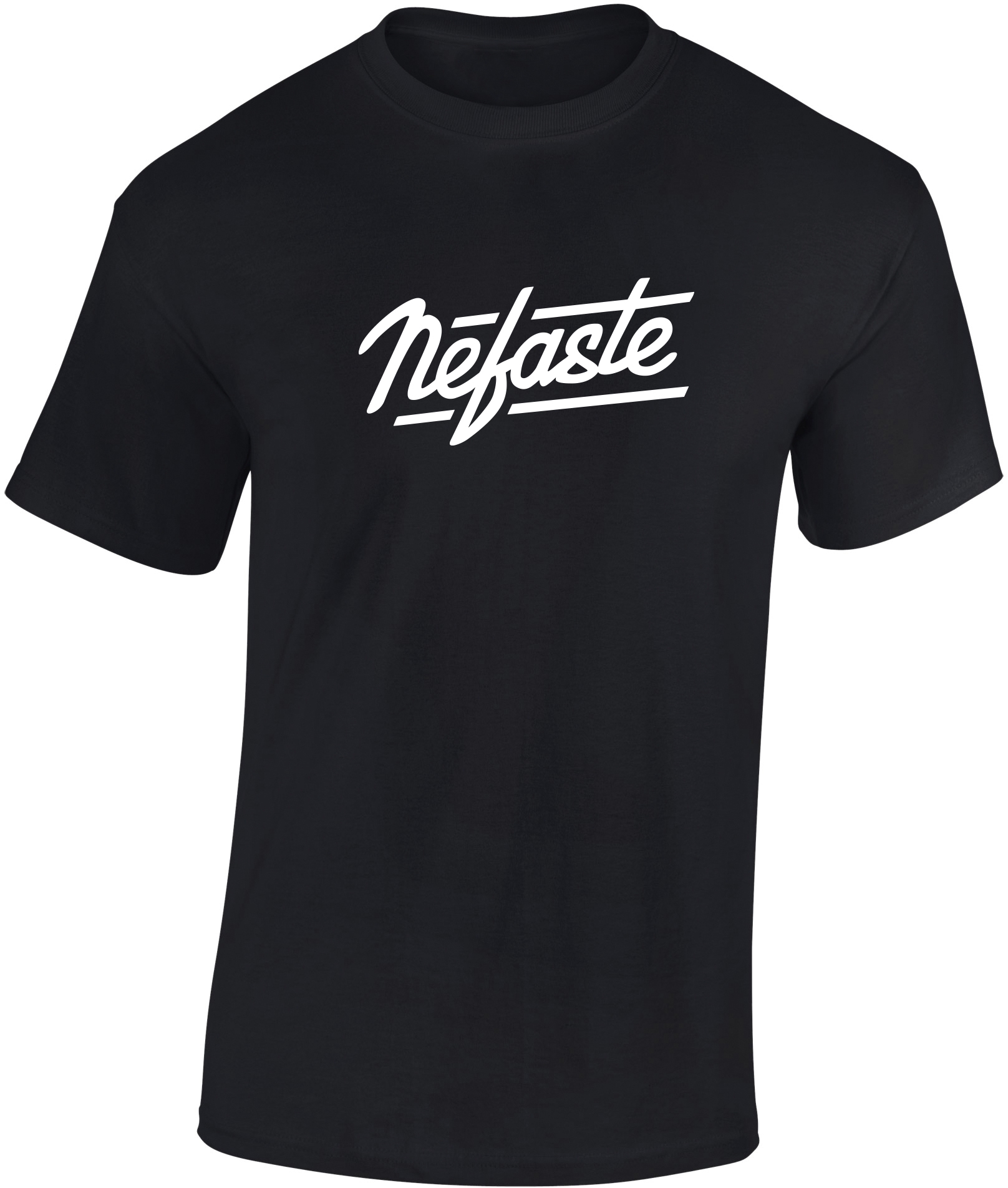 Tee-shirt Nefaste noir logo blanc de nefaste sur Scredboutique.com