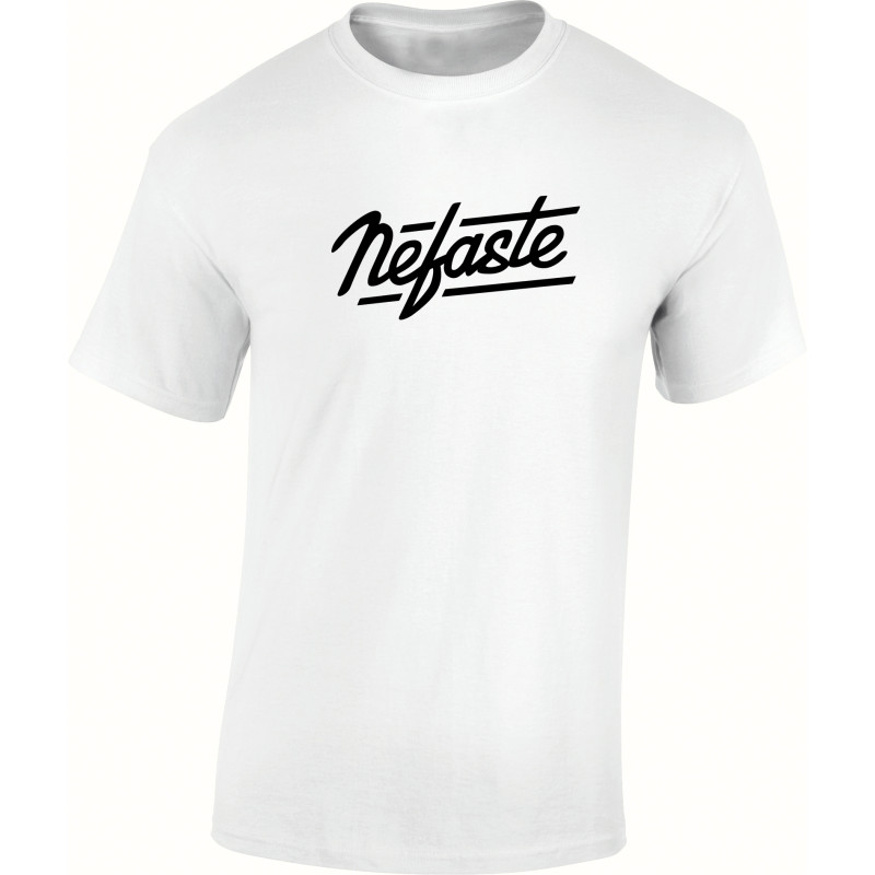 Tee-shirt Nefaste blanc logo noir