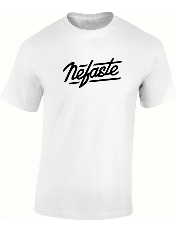 Tee-shirt Nefaste blanc logo noir