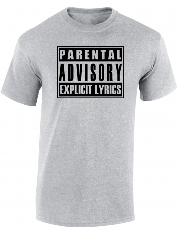 Tee-shirt gris Parental Advisory