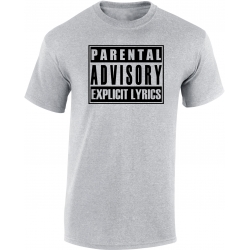 Tee-shirt gris Parental Advisory de hip hop sur Scredboutique.com