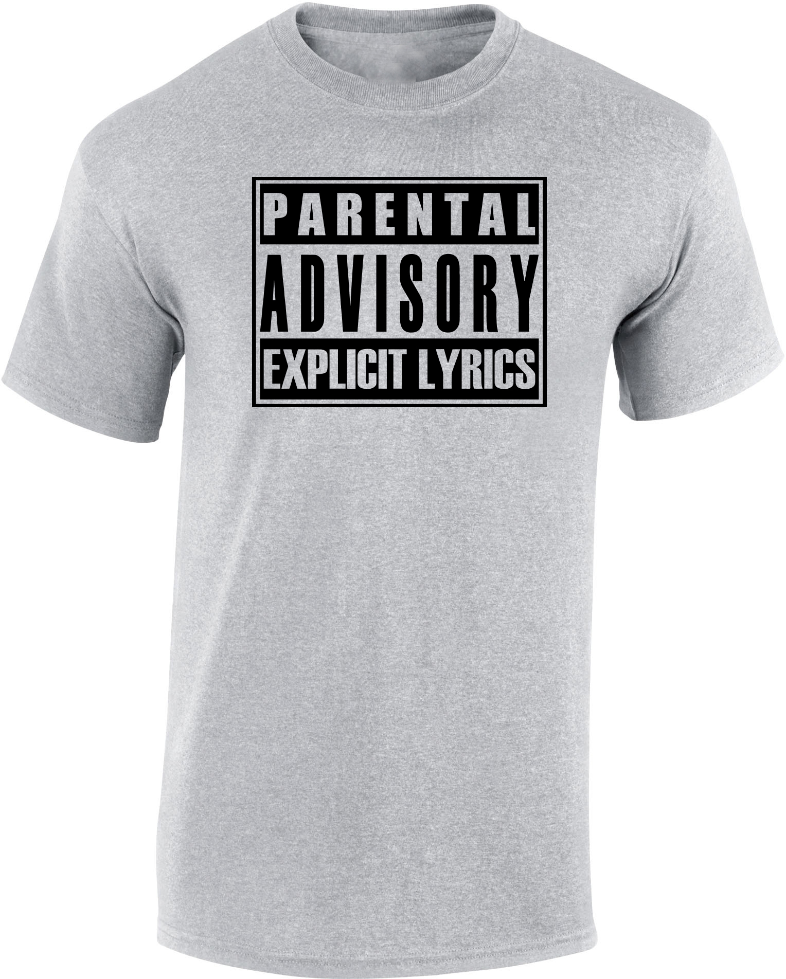 Tee-shirt gris Parental Advisory de hip hop sur Scredboutique.com