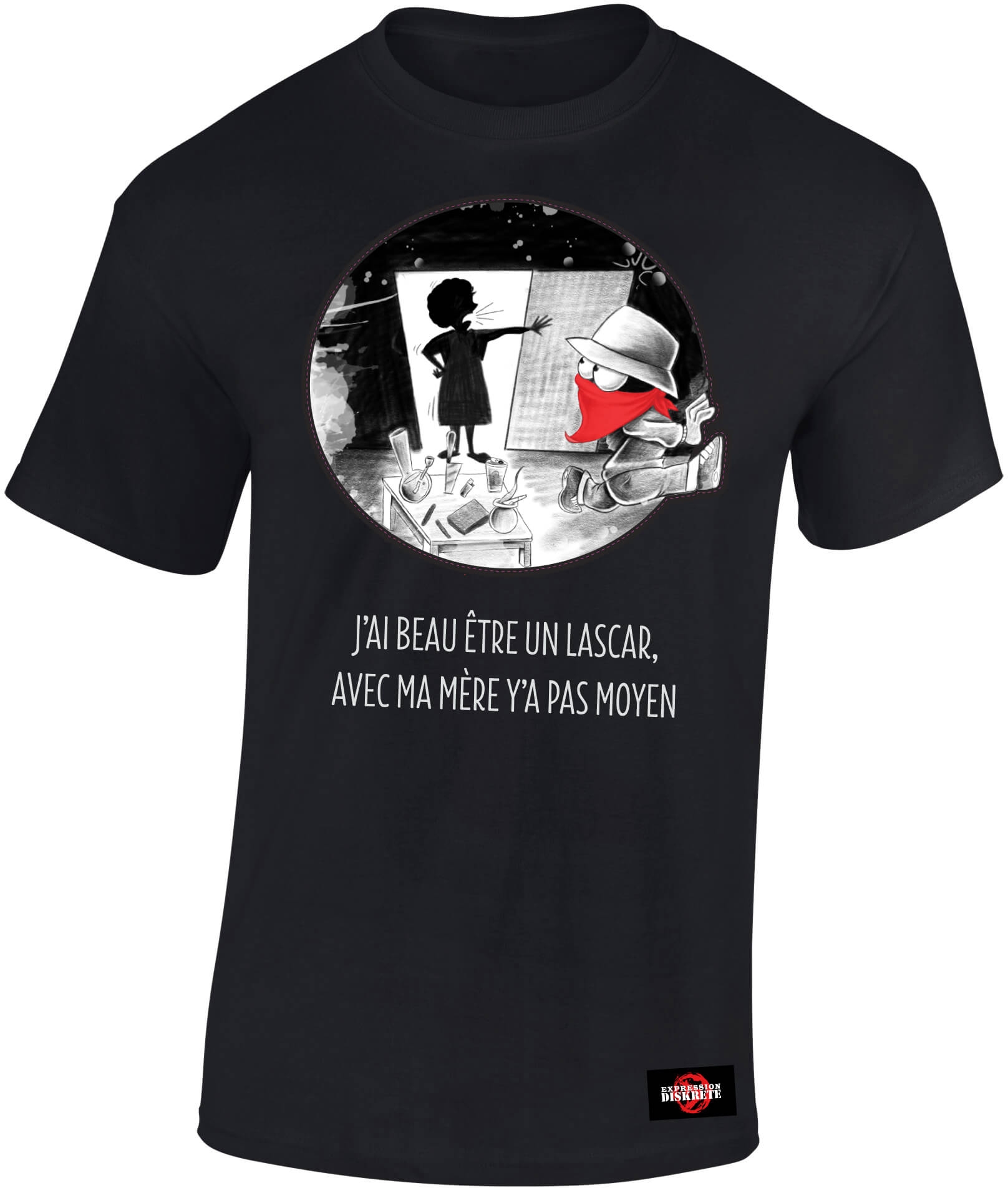 Tshirt Collector "Expression Diskrete" noir de expression direkt sur Scredboutique.com