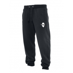 Pantalon de jogging noir "petit visage" de scred connexion sur Scredboutique.com