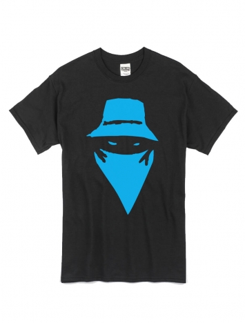 tee-shirt "Visage" Noir et bleu