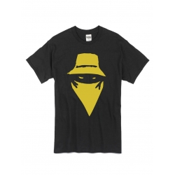 tee-shirt &quot;visage&quot; noir logo or