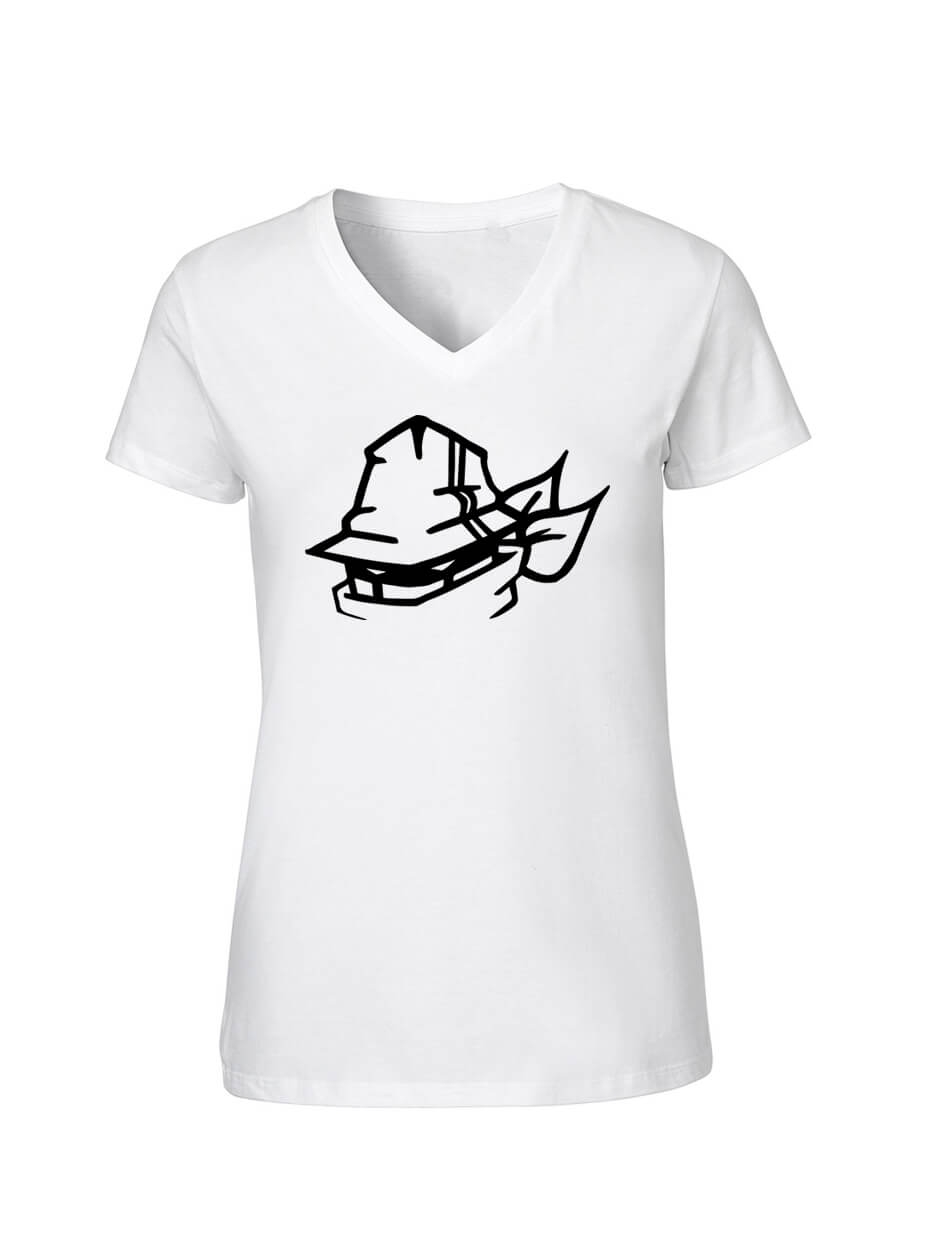 T-Shirt Femme Logo "Tête Marche en Scred" Blanc de scred connexion sur Scredboutique.com