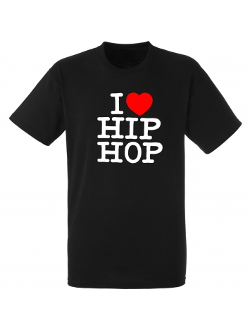 tee-shirt noir "I love hip hop"