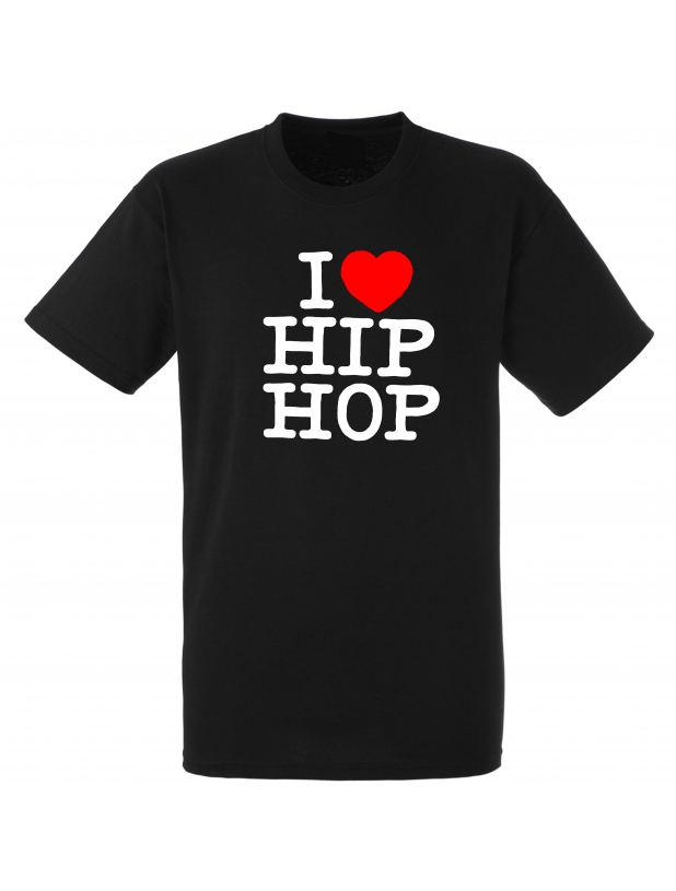 tee-shirt noir "I love hip hop"