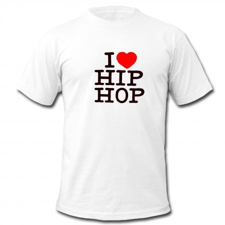 tee-shirt blanc "I love hip hop"