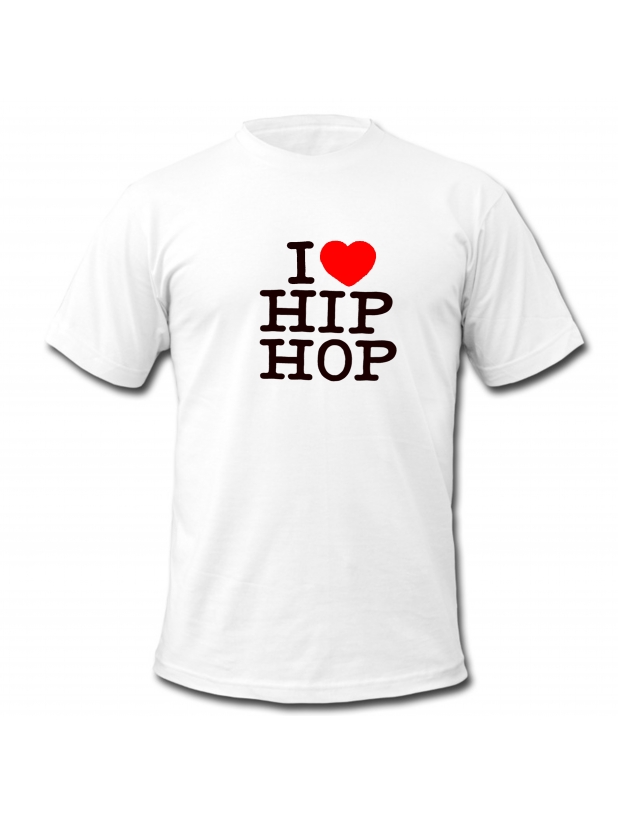 tee-shirt blanc "I love hip hop"