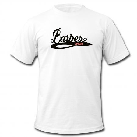 tee shirt "Barbès wear " blanc logo noir
