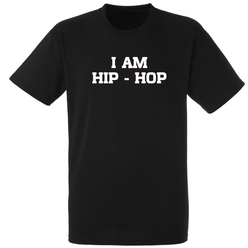 tee-shirt  "I am hip hop" noir