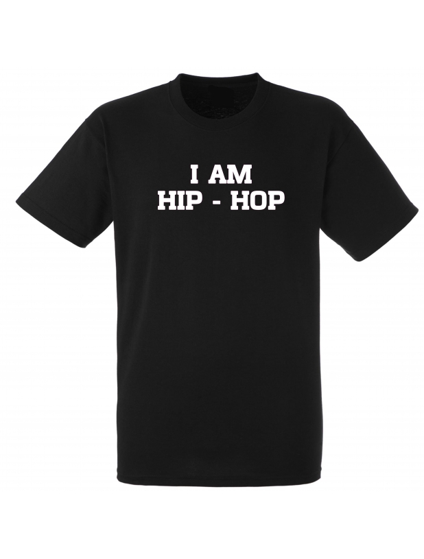 tee-shirt "I am hip hop" noir